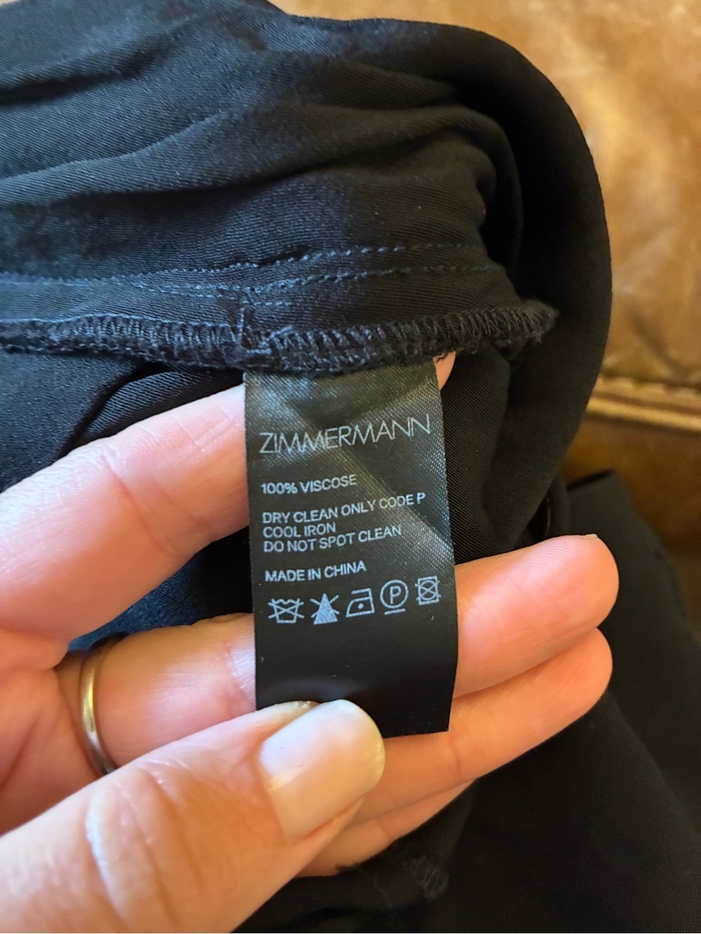 Zimmermann Women’s Wide Leg Pants Crepe Button Detail Size 0 Workwear Designer - Picture 6 of 6